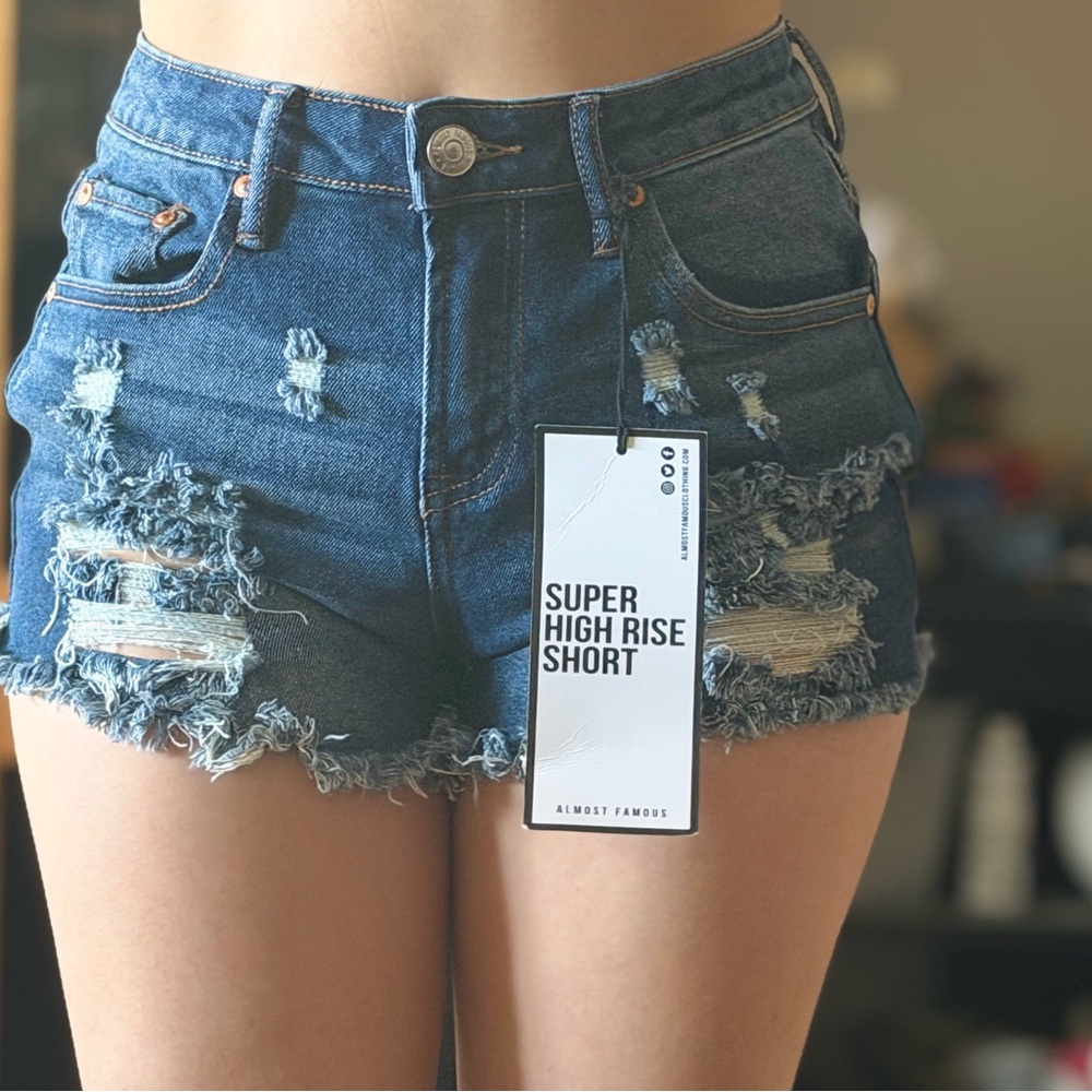Almost Famous Women's Denim Distressed Shorts